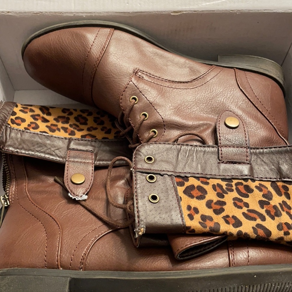Brown Combat Boots